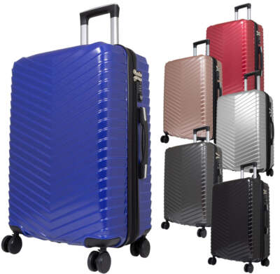Reisekoffer Hartschale mittelgroß 62 L Dehnungsfuge TSA Schloss Trolley 4 Rollen