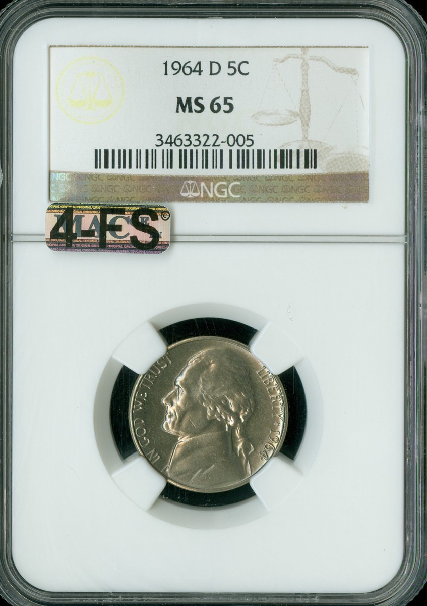 1964 D JEFFERSON NICKEL NGC MS65 MAC 4FS RARE $500.00 IN FS . | eBay