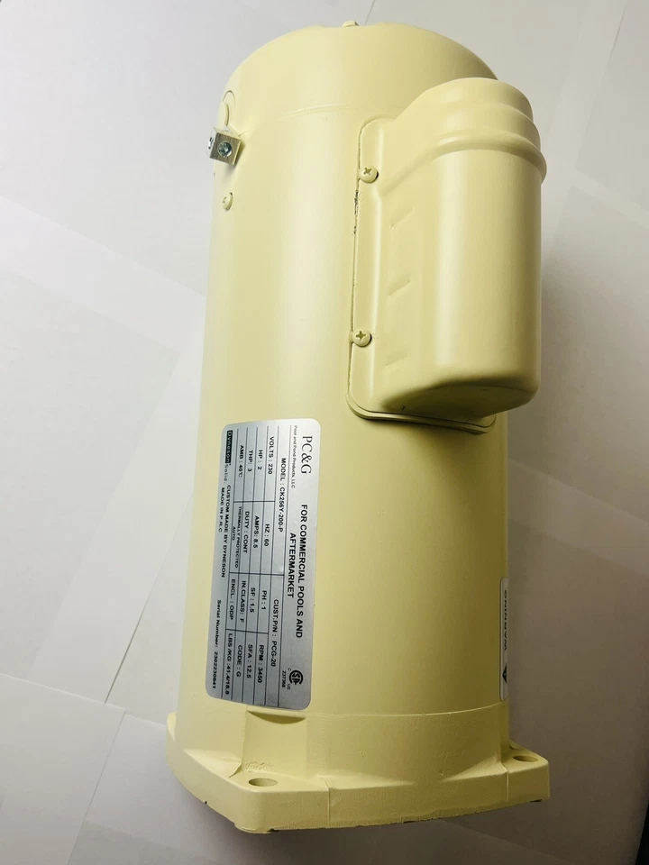 Pentair Whisperflo Almond 2HP Pool Pump Motor Dyneson Solid Replacement(355014S) - Image 3 of 4