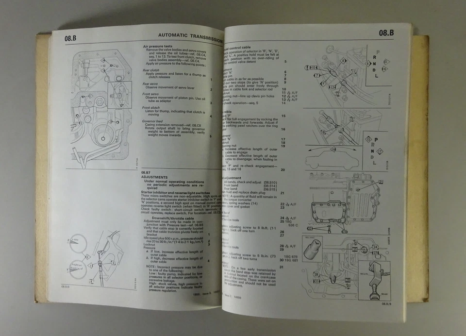 Manual de Taller BMC Austin 1800 ADO17 Transmisión Automática Borg Aviso - Imagen 4 de 4