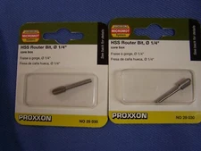 (2) #29030 PROXXON ROTARY HOBBY TOOL ROUTER BITS CORE BOX FITS DREMEL   *GERMAN*