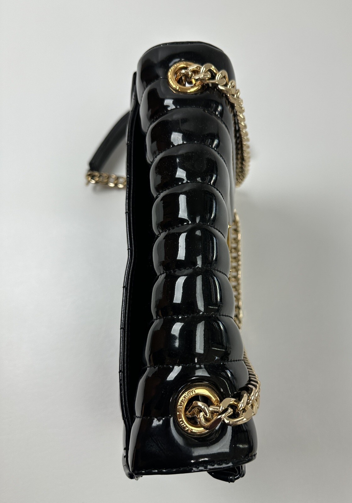 Saint Laurent Vicky Borsa a catena monogramma nera brevettata #271