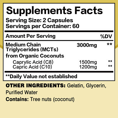 supplement mct oil with l carnitine Capsules 3000mg - For Skin Care, Weight Loss, Immune and Brain Support Size:1EA Liposomal Glutathione | Superior vitamin C for dull skin