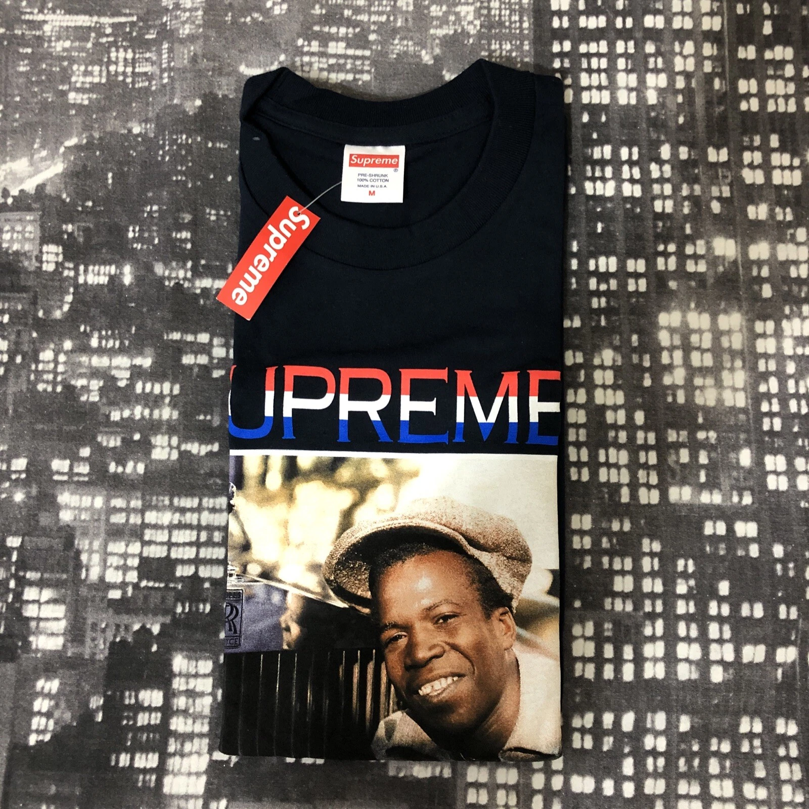 T shirt anglais Supreme Barrington ! SS16 ! Marine ! Moyen ! Neuf avec étiquette ! Super rare !