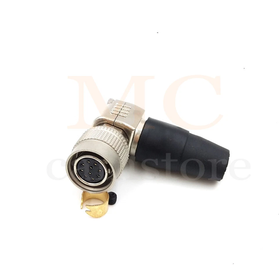 Elbow Electrical 10 Pin Circular Connector HR10A-10P-10S(73)Hirose 10 Pin Female - Image 3 of 4
