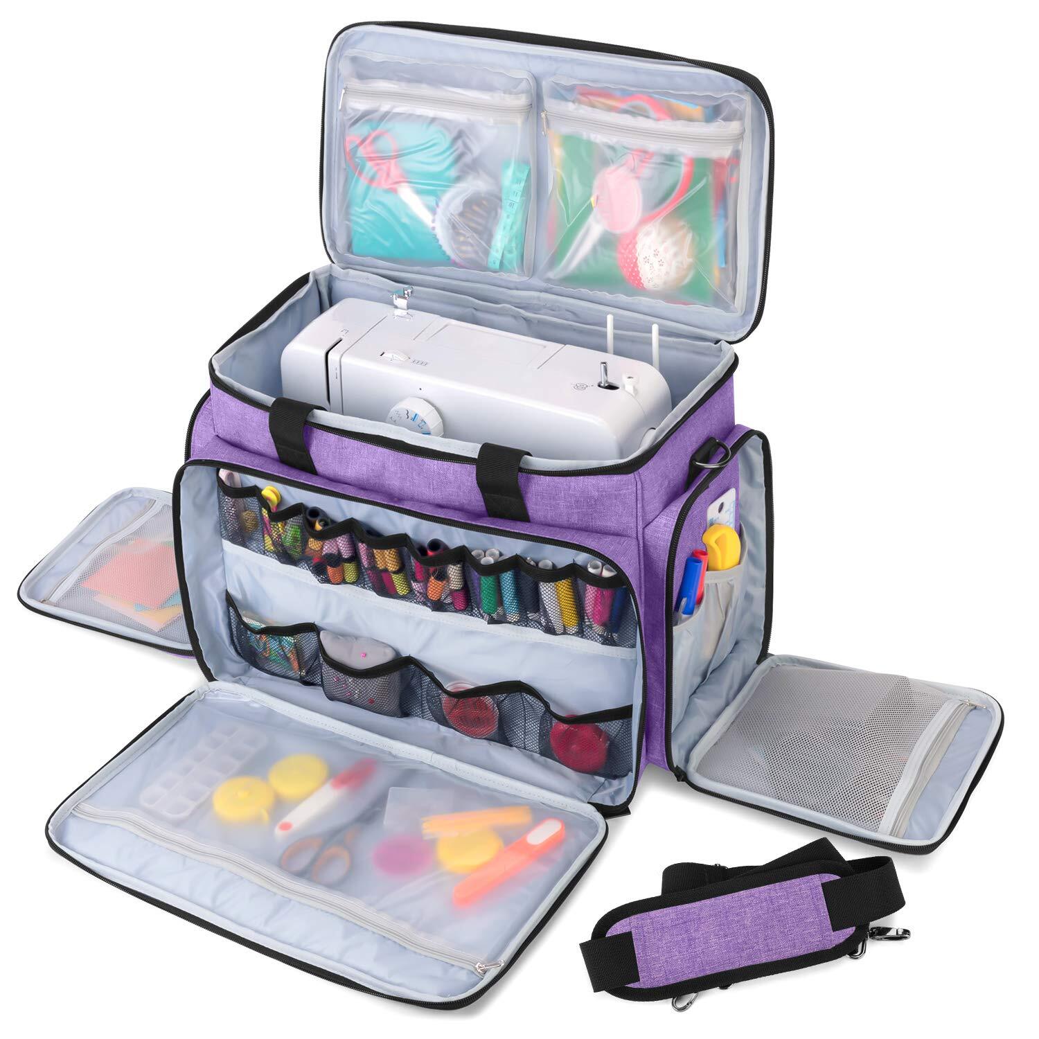 Sewing Machine Case with Removable Padding Pad, Travel Case for Sewing Machin...-image