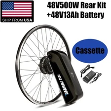 26" Electric Bike Conversion Kit 48V 500W Rear Ebike Kit 48V Ebike Battery