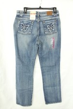Arizona Women's Jeans Straight Leg Butterfly Pockets Denim Size 18.5 