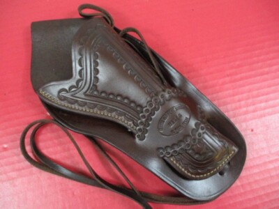 Old West Style Single Loop Leather Belt Holster Colt SAA 3/4