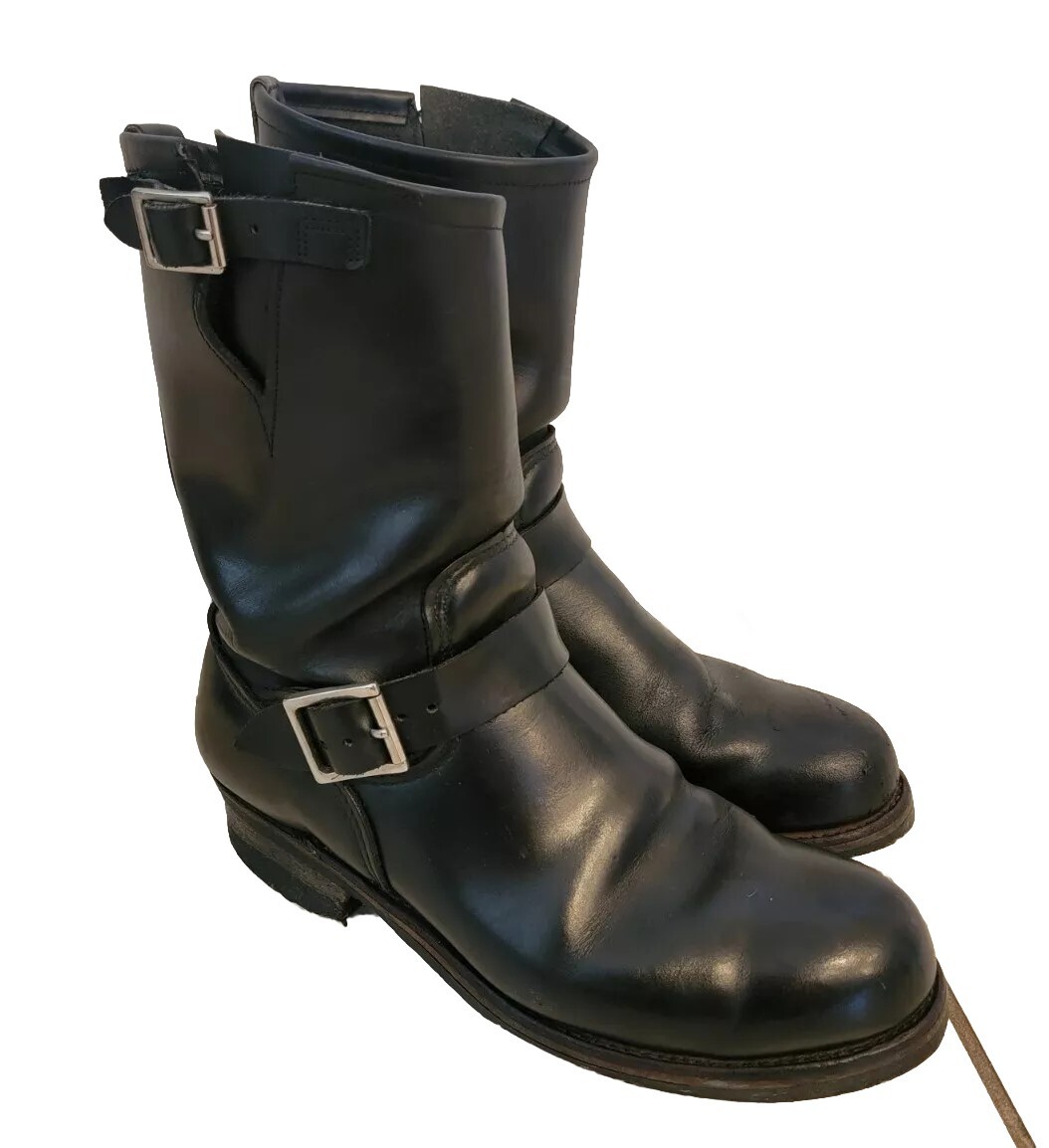 Vintage Red Wing 2268 Engineer Boots Mens 9.5 D Heritage Steel Toe 