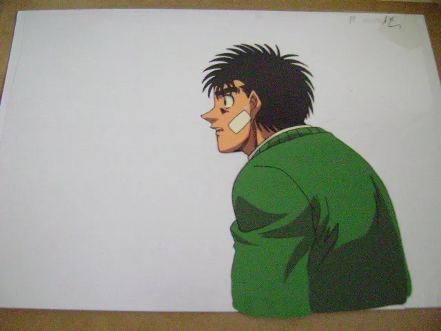 Hajime no Ippo Production Cel Ippo Makunouchi sketch included