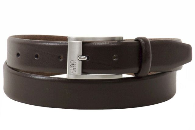 hugo boss brown leather belt