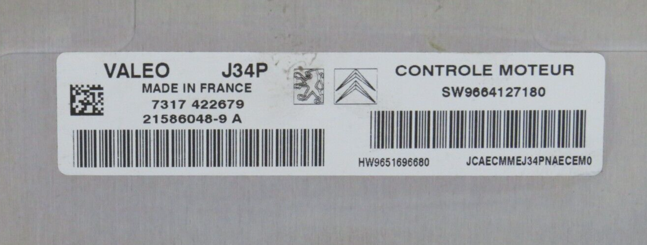 CITROEN PEUGEOT Engine ECU SW9664127180 Valeo for sale online | eBay 
