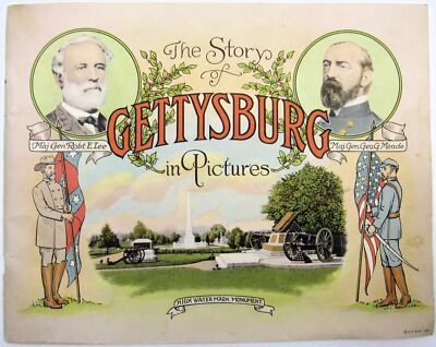 c1919 The Story of Gettysburg in Pictures Booklet Photographs Battlefield Civil 