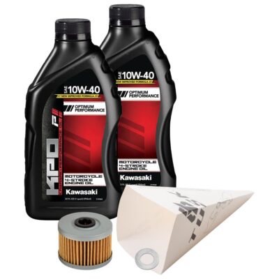 Tusk 4-Stroke Oil Change Kit for Kawasaki 10W-40 For Kawasaki KLX140L 2008-20...