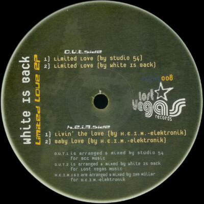 White Is Back - Limited Love EP (12'', EP) (Very Good (VG)) - 1542691219