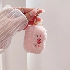 Love plush pig case cover for airpods bluetooth headphones and earphone box case