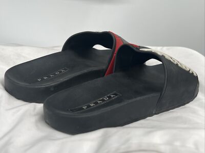PRADA Linea Rossa Sport Men\'s/Unisex\'s Blk Sandals Prada Linea Rossa Sandal (Men) | Nordstrom | Mens sandals  main image 3