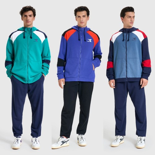 DIADORA TRACKSUIT HD FZ CORE Tuta Sportiva in Cotone Garzato Uomo | eBay