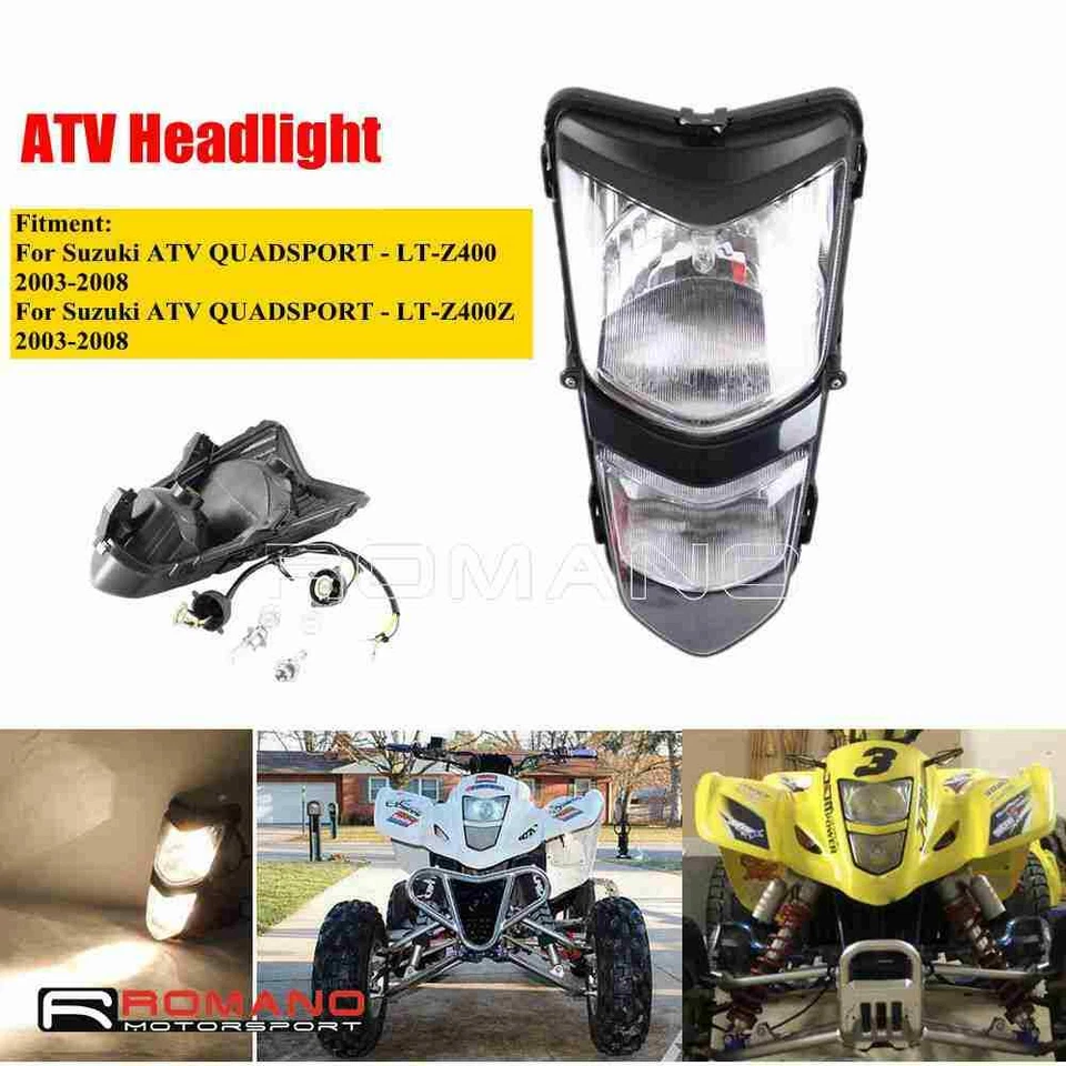 For Kawasaki KFX400 Suzuki ATV QUADSPORT LTZ400 LT-Z400 03-08 12V Bulb Headlight - Image 2 of 4