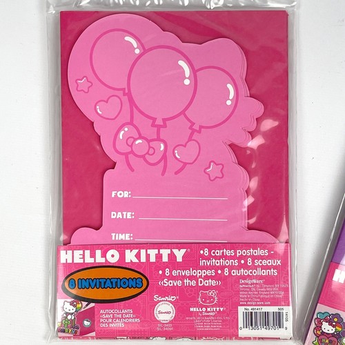 NEW Sanrio Hello Kitty Set of 8 Party Invitations & 8 Thank You Postcards - Picture 3 of 6