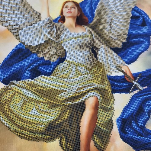 Guardian Angel Bead Embroidery Kit DIY Beaded Stitching Needlepoint a3-k-1353 - Picture 5 of 13