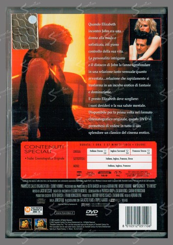 9 Settimane e mezzo 1/2 DVD 1986 Nine Weeks Mickey Rourke Kim Basinger Erotico - Picture 5 of 5