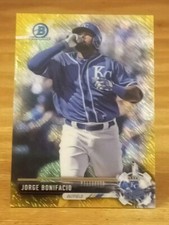 2017 Bowman Chrome Prospect Gold Shimmer/50 Jorge Bonifacio Kansas City Royals 