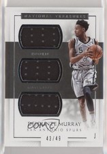 2016 Panini National Treasures Rookie Triple Materials 43/49 Dejounte Murray 6fs