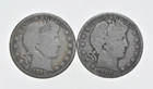 1892-1915 Lot 2 1912-D 1906-D Barber 90% Half Dollars - Coin Collection *014