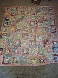 Vintage Patchwork Quilt In Good Shape 76" X 84"