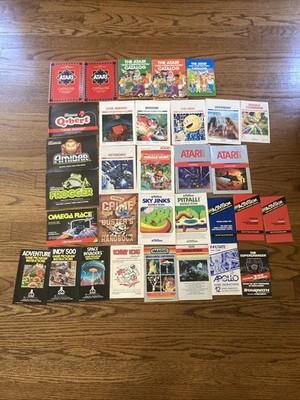 Lot of 32 Atari 2600 Manuals Catalog Lot CX2600 VCS Activision iMagic Coleco  ..