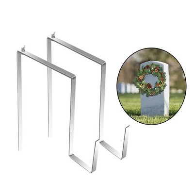2 Stücke Grabsteinkranz Kleiderbügel für das Memorial Day Weihnachten Grab