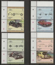 Tuvalu Nanumaga 1985 - Automobiles (Cars) Set of 4 Corners - MNH