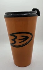 NEW NHL ANAHEIM DUCKS TUMBLER 16 Oz PLASTIC TRAVEL CUPS NO SPILL