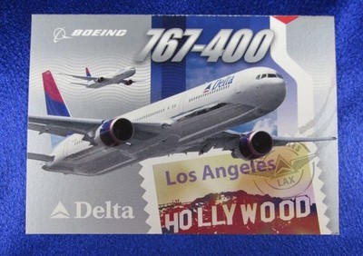 2004 Delta Airline Pilot Trading Card #20 Los Angeles Boeing 767-400