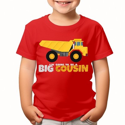 Ich werde ein großer Cousin Dumper Bauwagen Kinder T-Shirts #TA-23