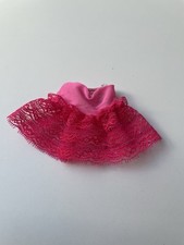 VINTAGE BARBIE skirt PAK PETTI-PINKS SILVER 'N SATIN HOT PINK SLIP RARE 1969 mod