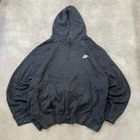 Nike Hoodie Mens 4XL Club Logo Fleece Sportswear Sweatshirt, Black