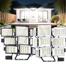 200W LED Floodlight Outdoor with 3 Adjustable Heads, 270° Wide Lighting Angle
