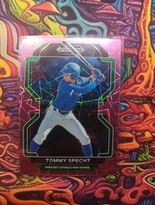 2022 Panini Prizm Draft Picks Neon Pink Velocity #PDP169 Tommy Specht Rangers