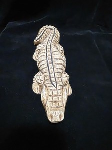 Resin Brown Alligator Figurine 
