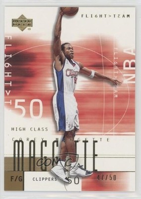 2001-02 Upper Deck Flight Team Gold 47/50 Corey Maggette #49 fs9