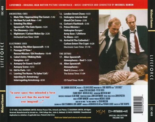 Henry Mancini & Michael Kamen - Lifeforce (1985) Complete + Rejected Score 3CDs - Bild 3 von 3