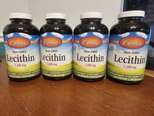 Carlson Non-Gmo Lecithin 1200mg 280 Soft Gels New Sealed Bottle Lot Of 4