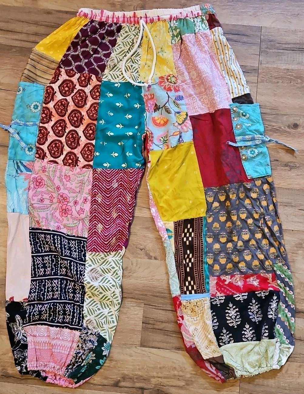 Patchwork Baggy Boho Harem  Pants One Size By Mar… - image 1