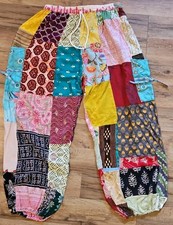 Patchwork Baggy Boho Harem Pants One Size By Marine Imports Festival Casual