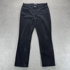 Riders by Lee Black Womens Size 16 Classic Fit Straight Leg Stretch Denim Jeans
