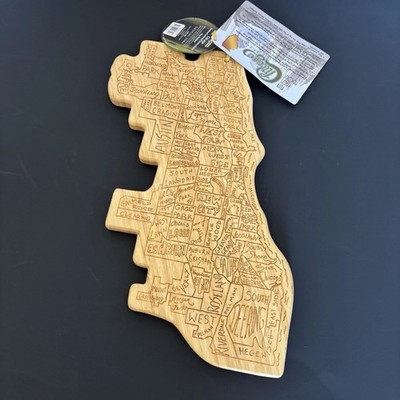Chicago Illinois Cutting Board Serving Board Totally Bamboo Kitchenware NEW