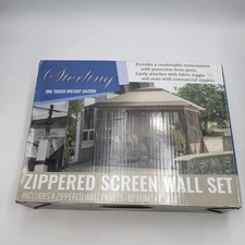 Sterling Gazebo Universal Replacement Mesh Zippered Screen Walls for 10' x 7"